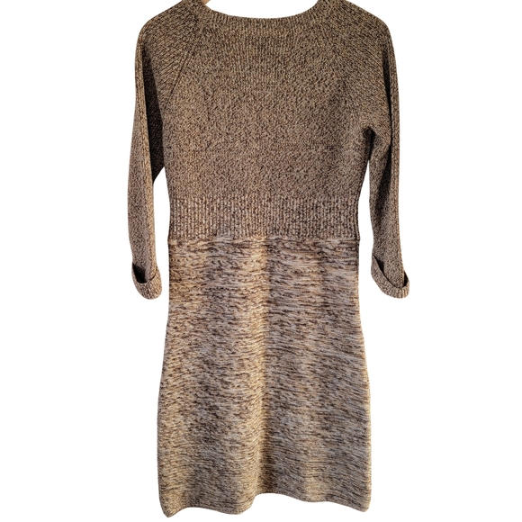 Maggy London Marled Knit Sweater Dress Cuffed Sleeves Merino Wool Blend NWOT - Picture 2 of 13